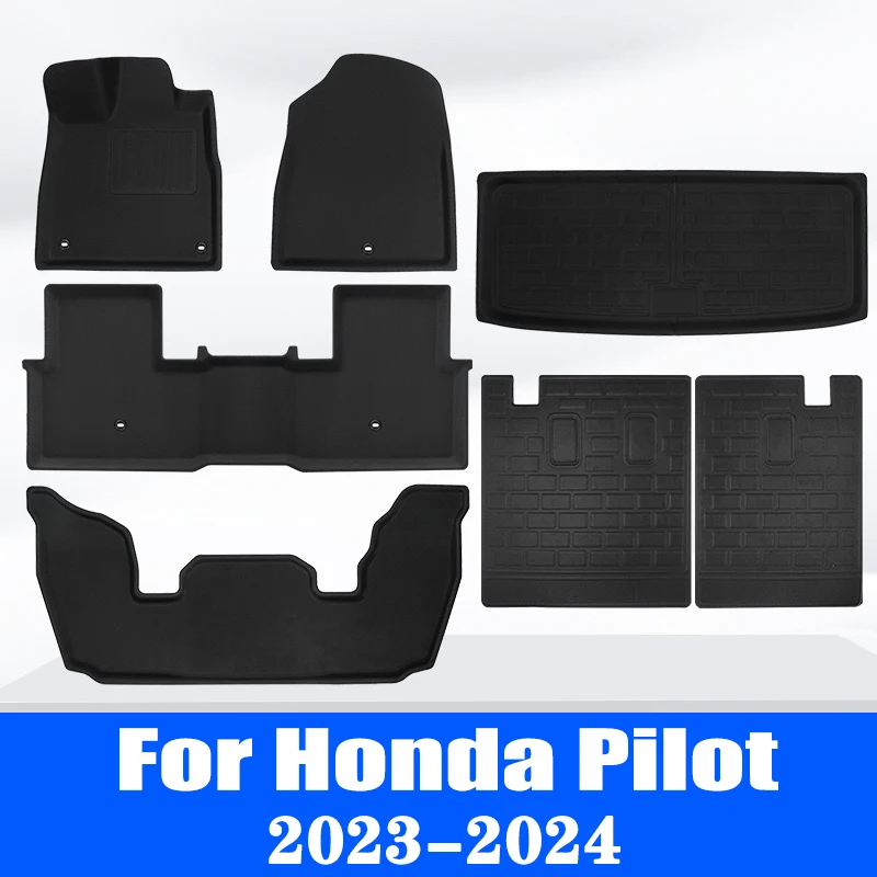 

for Honda Pilot 2023 2024 Car Floor Mats XPE Waterproof Non-slip Foot Pad Car Carpet Cargo Liner Trunk Mats