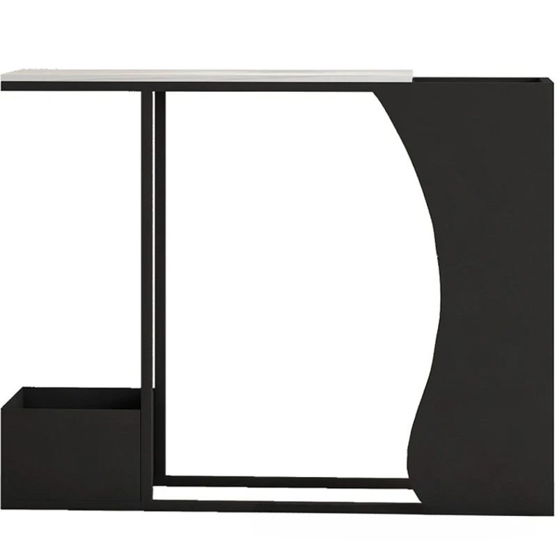 Modern Entrance Table Light Luxury With Lamp Extremely Narrow Entrance Hall Corridor Creative Marble High-end Flower Stand Entra