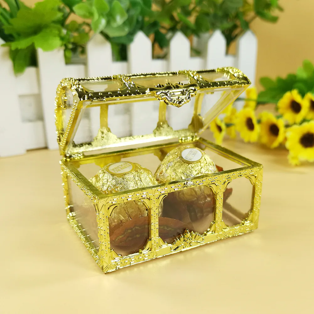

12pcs Wedding Gift Candy Box Plastic Hollow Treasure Box Candy Box Packaging Box Gift Bag Packaging Boxes for Wedding