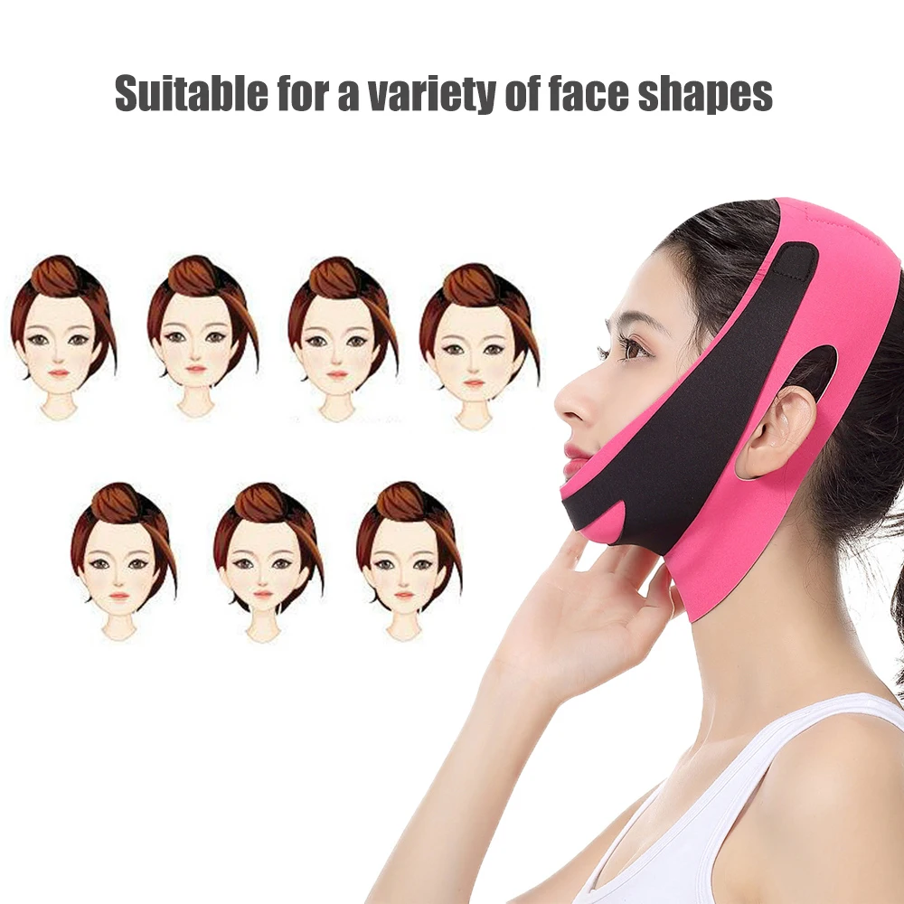 Gezicht Afslanken Bandage V Lijn Facial Shaper Elastische Dubbele Kin Remover Lift Up Riem Gezicht Massager Vrouwen Riem Huid Schoonheidsverzorging