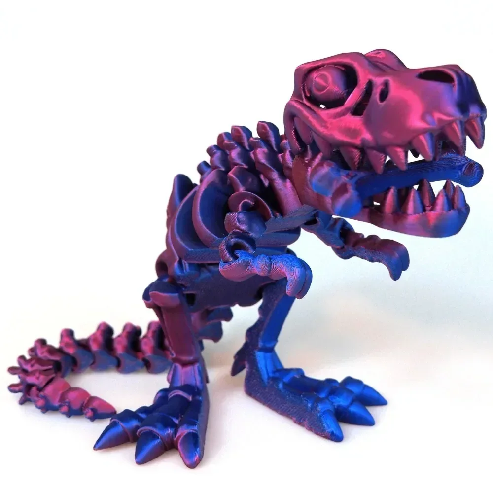 25/15CM Tyrannosaurus Rex Skeleton Collectible Ornament Movable Joint Christmas Halloween Gifts Dinosaur Desktop Decoration