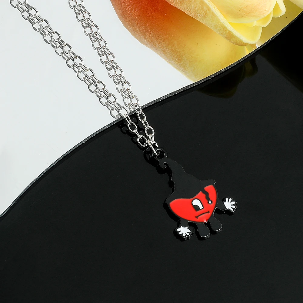 Hot Sale Rabbit Bad Bunny Pendant Necklace Popular Singer Fans Gift Collares Jewelry Accessories for Women Men Collier Femme