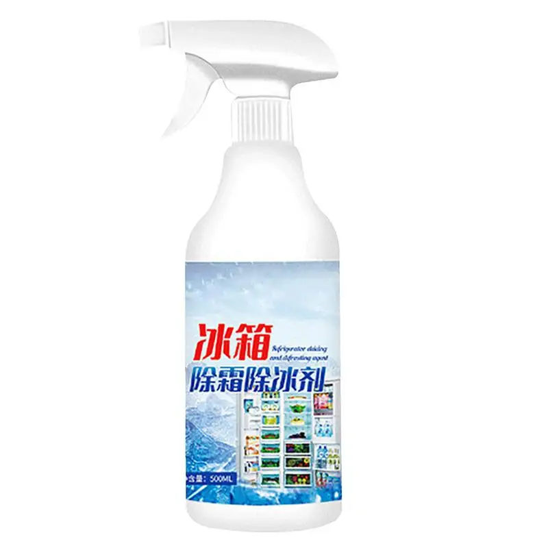 Fridge Freezer De-Icer Spray 500ml Refrigerator Defrosting Deicer Refrigerator Cleaner Solution Food Grade Liquid Descaler