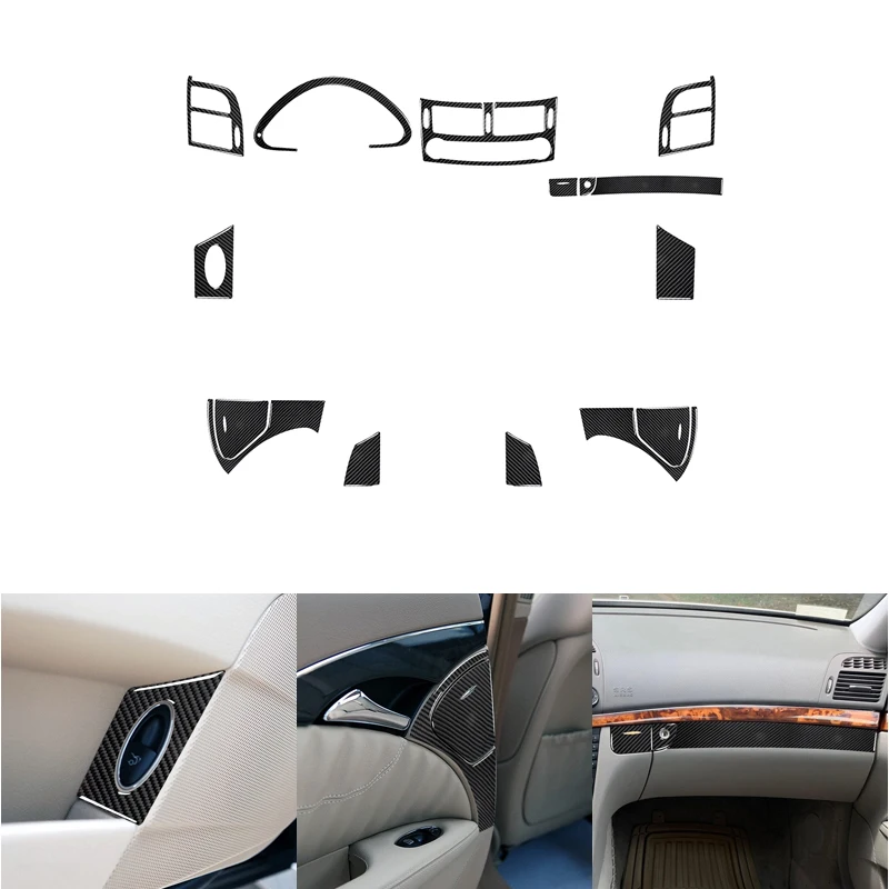 

For Mercedes Benz E-Class W211 2003 2004 2005 2006 2007 2008 2009 Car Interior Decorative Carbon Fibre Protection Stickers