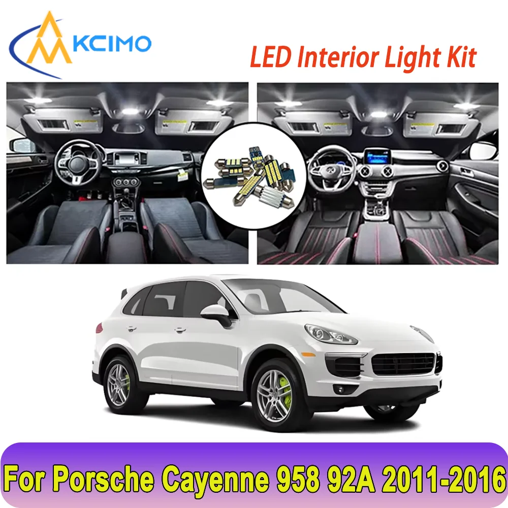 

Новая лампочка для Porsche Cayenne 958 92A (2011-2016) Премиум Яркая светодиодная внутренняя купольная карта Комплект освещения багажника Автомобильные светодиодные лампы Canbus