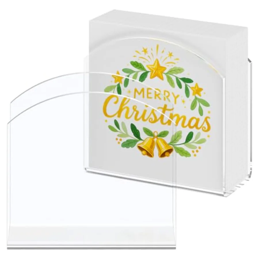 

2 Pack pkin Holder for Table Clear Acrylic Tissue Holder Tissue Dispenser for Kitchen Cocktail pkin Dispenser for Bar Hotel Res