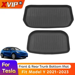 XVIP Frunk Mat e vassoio Sub-tronco inferiore posteriore per Tesla Model Y 2021-23 TPE Rubber Cargo Liner bagagliaio Storage tappetini inferiori impermeabili