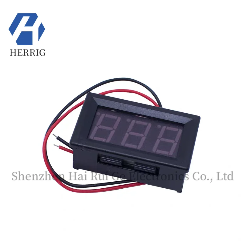 

LED Digital Tube Two Wire Voltmeter DC5V-120V DC Digital Display Meter Digital Voltmeter Head Indicator Display