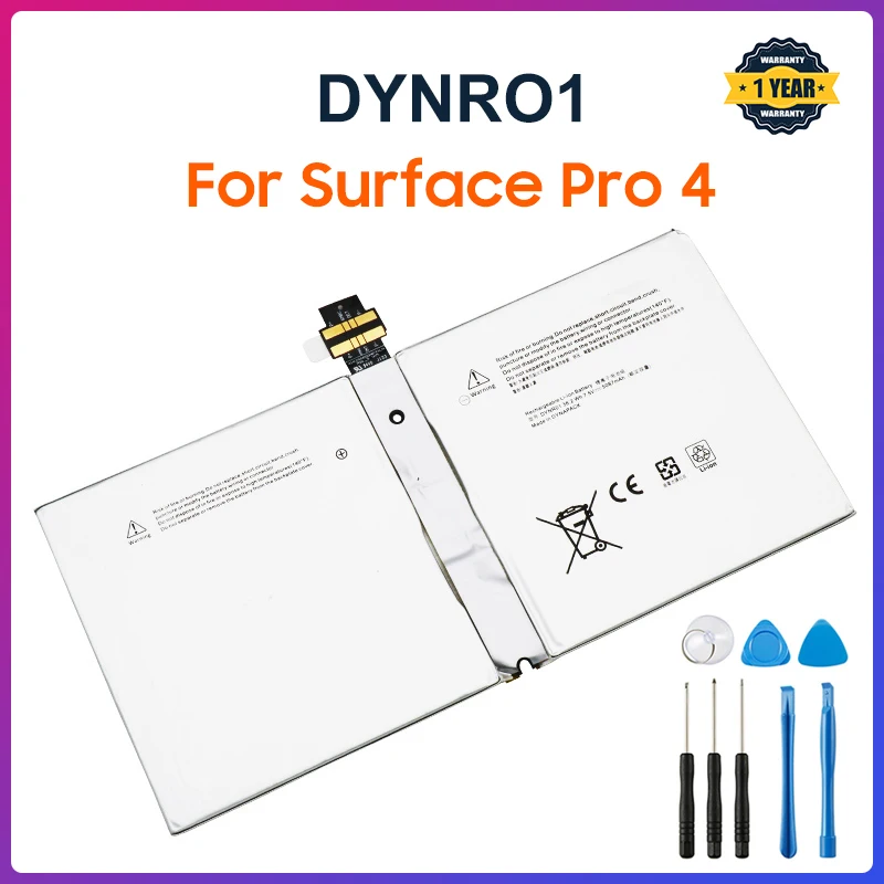 substituicao da bateria do tablet para o microsoft surface pro original dynr01 pro4 g3hta027h 1724 5087mah com ferramentas 01