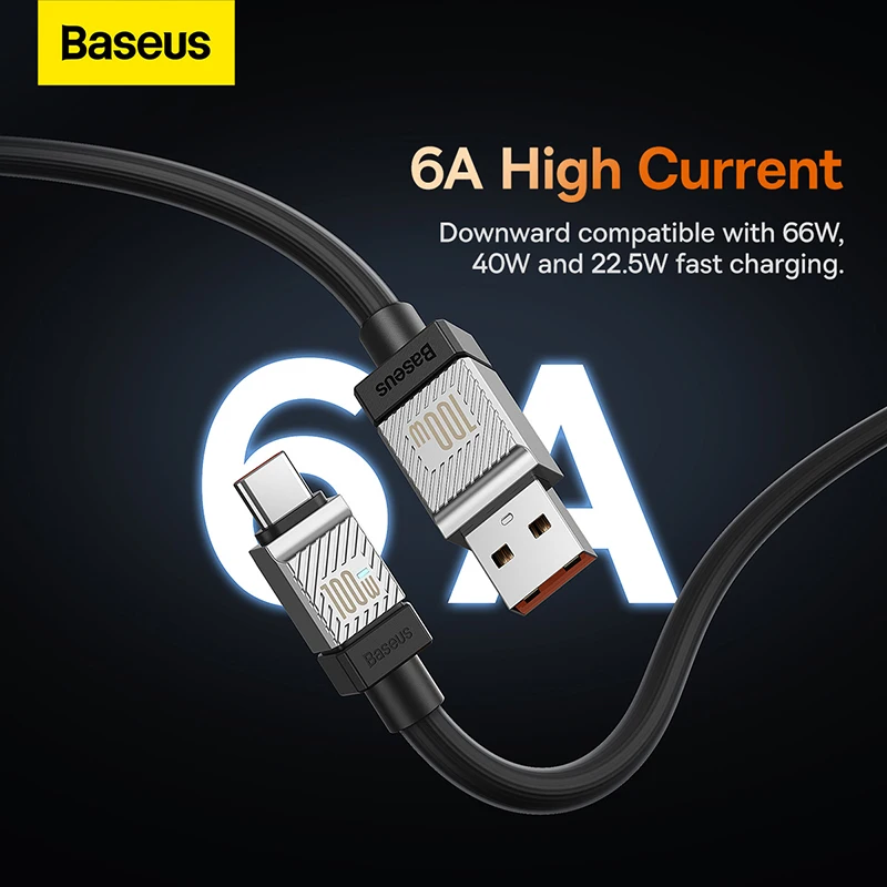 Baseus PD 100W Fast Charging Cable For iPhone 15 Type-C to Type-C Cable USB C to USB C Cable For Xiaomi POCO Realme Macbook iPad