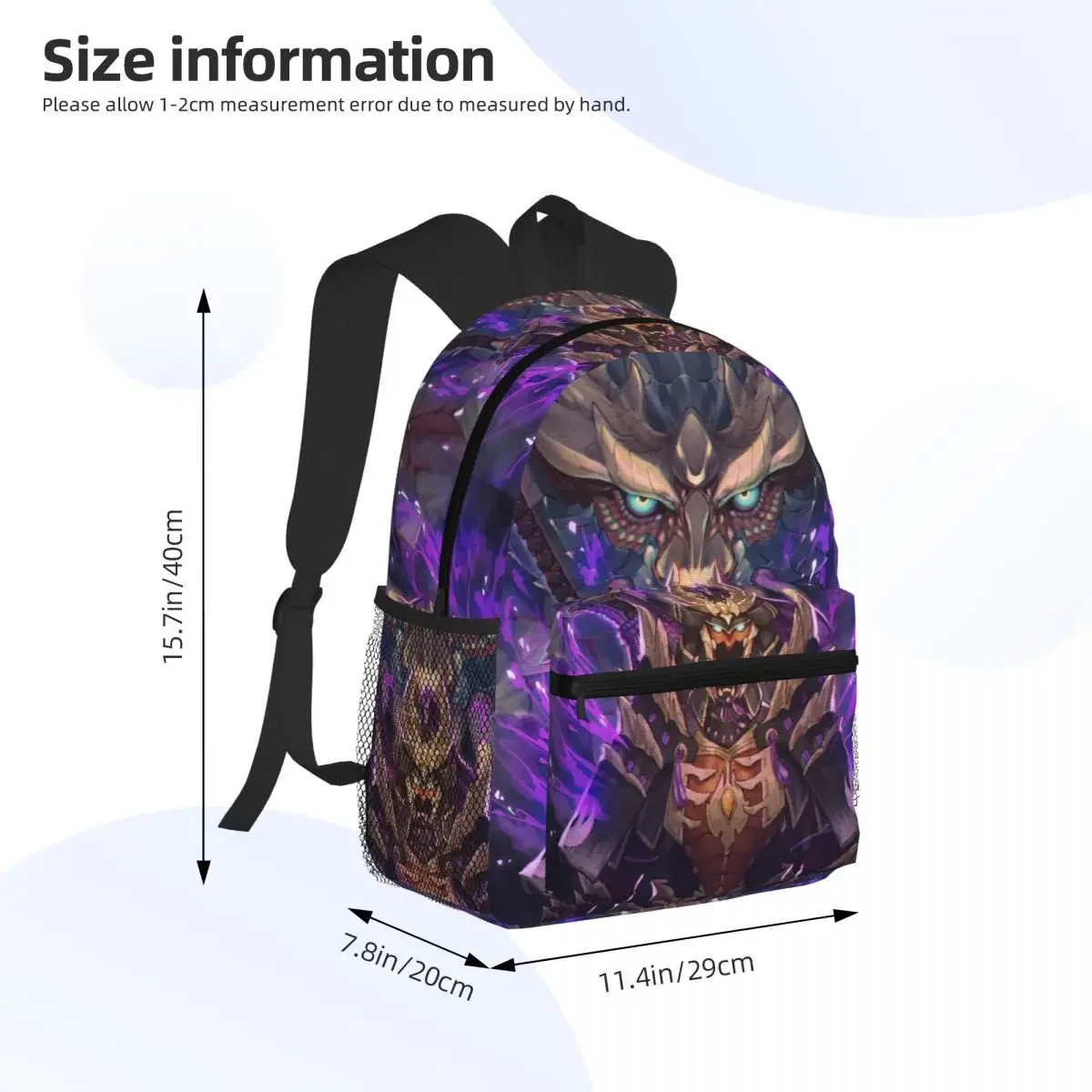 Monster Hunter Wilds Symbol Video Game Student Backpack School Bag Hiking Travel Daypack for Boys Girls Bookbag Shoulder Bags