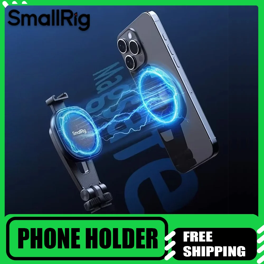 

Магнитный держатель для телефона SmallRig для iPhone 16/16 Pro AC-10, прикрепляемый зажим для телефона с креплением для холодного башмака для легких микрофонов