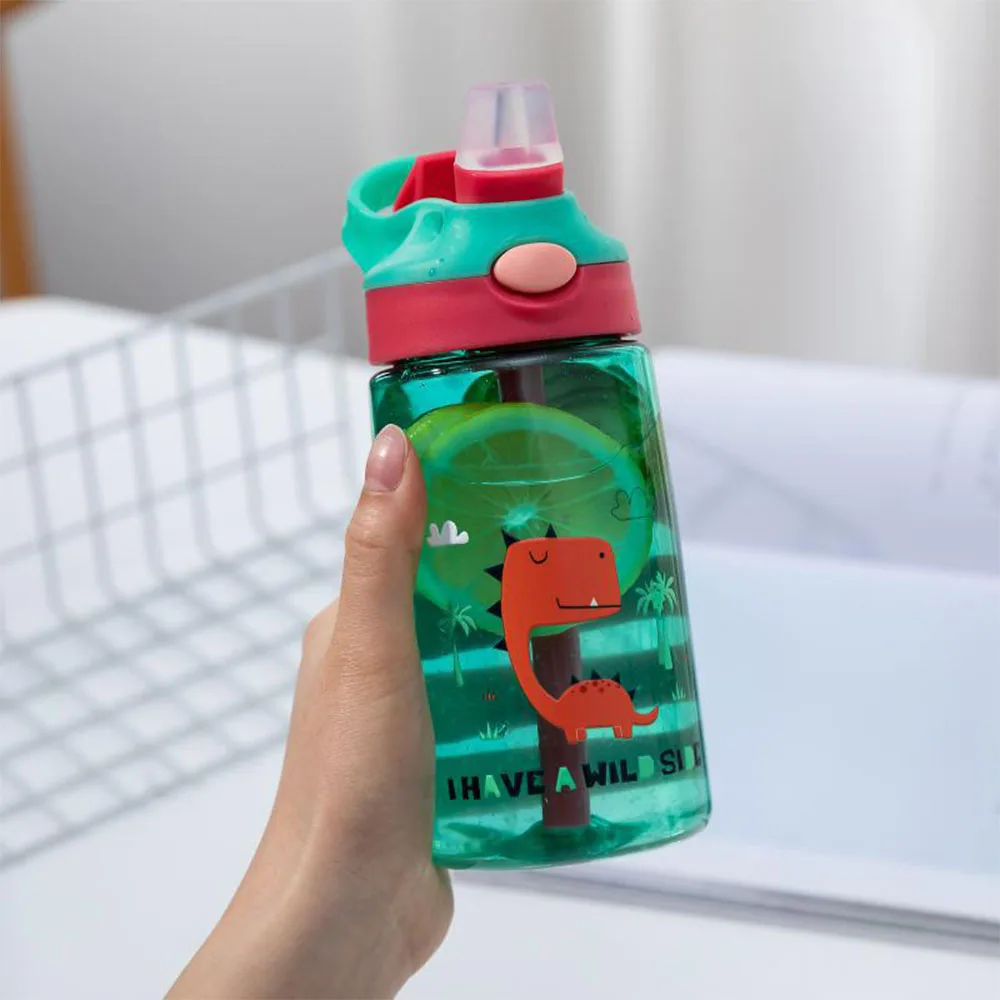 Kids Water Sippy Cup Creative Cartoon Baby Feeding Cups with Straws Leakproof Water Bottles Outdoor Portable Children Cups