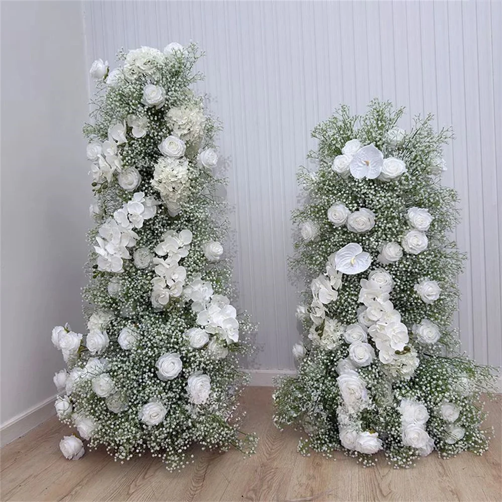 ROCAN Colorful Babysbreath Flower Arch Babyshower Flower Backdrop Wedding Flower Runner