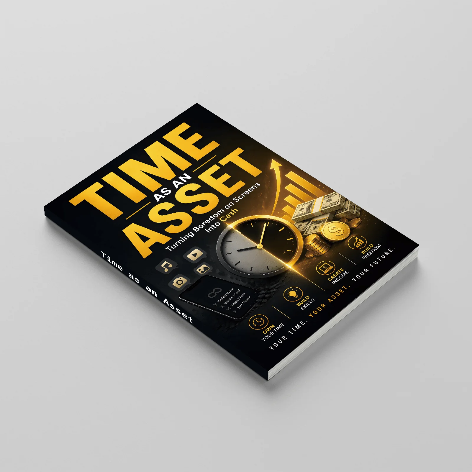 Time as an Asset Book, Turning Screen Boredom into Cash, Practical Productivity and Online Income Guide for Adults, Students