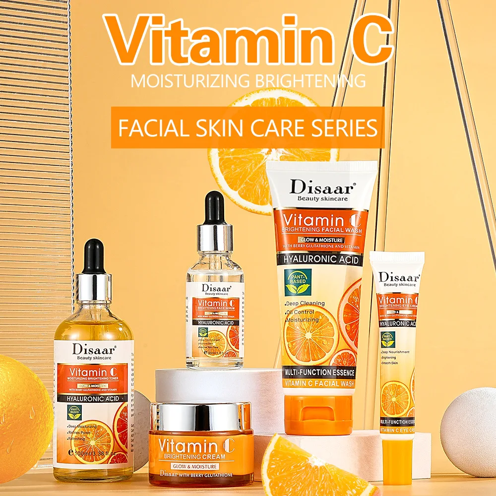 VC skincare product set for moisturizing and brightening