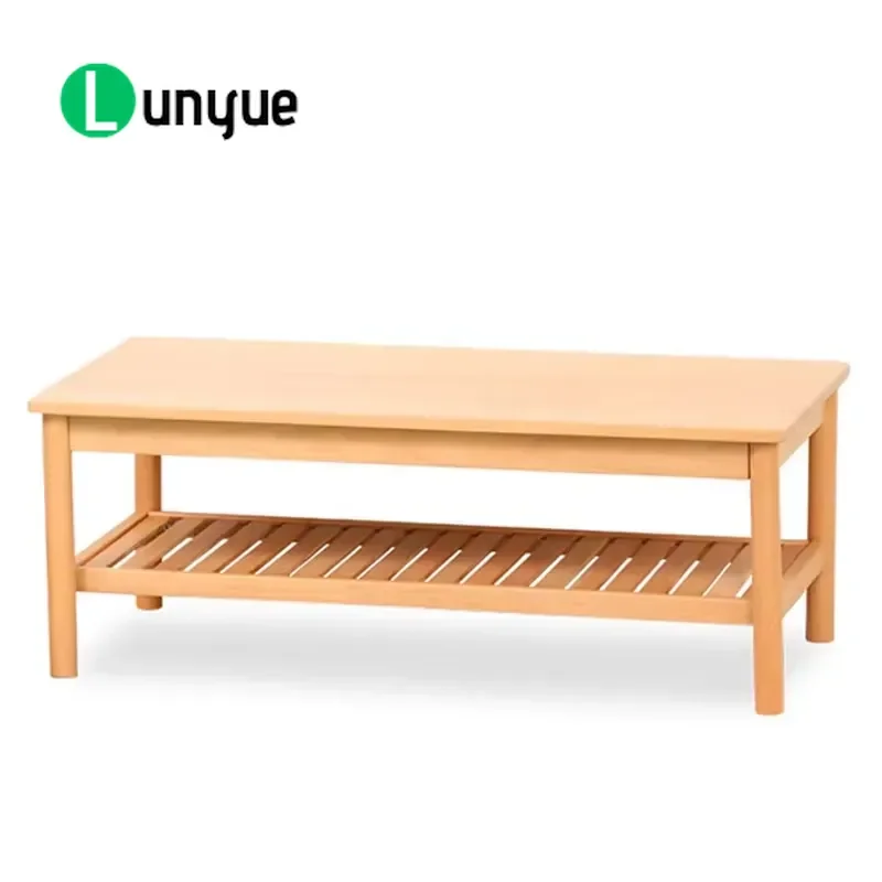 Wooden Coffee Table with Storage Rack Console Table for Living Room Home Office Snack Side Table Modern Furniture Organizer