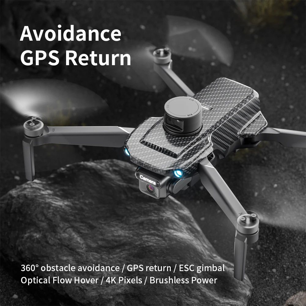 

GPS Drone 4K HD Camera Professional Foldable Quadcopter 2.4GHz WiFi FPV Transmission for beginners and Holiday Gift Toys