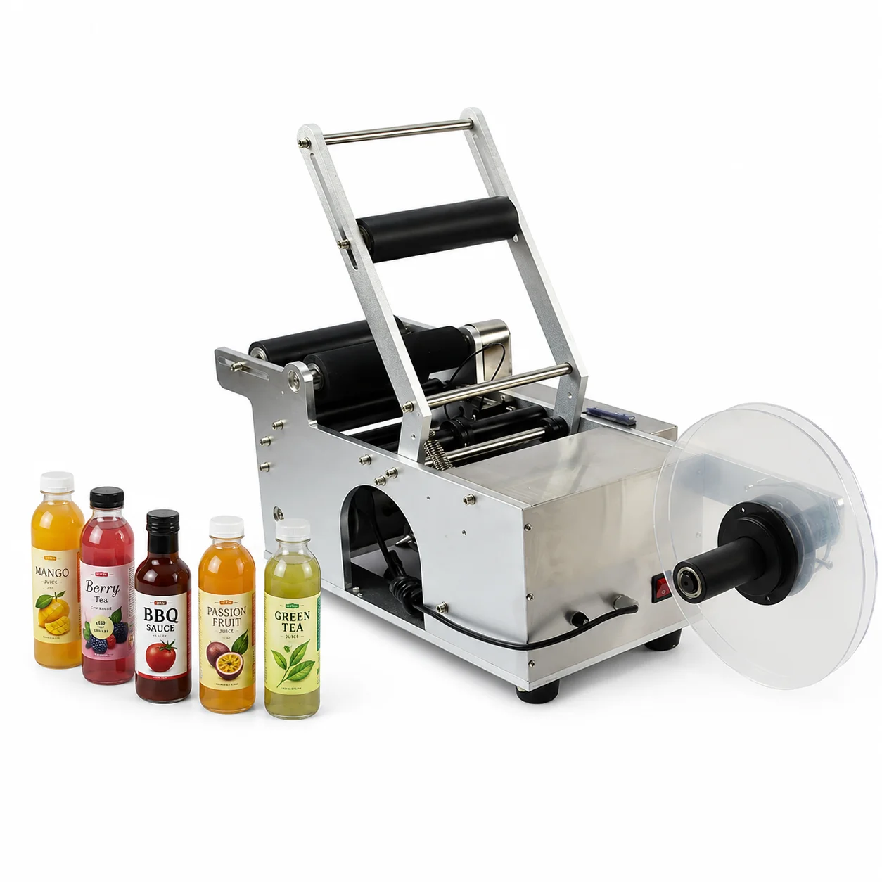 Semi-automatic Label Bottle Sticker Machines Sleeve Labeling Machine Round Bottle Labeling Machine