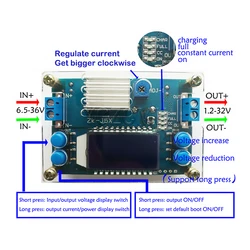 J5X 5A Step-down Module DC-DC Adjustable Constant Voltage And Constant Current Buck Converter 6.5-36V To 1.2-32V