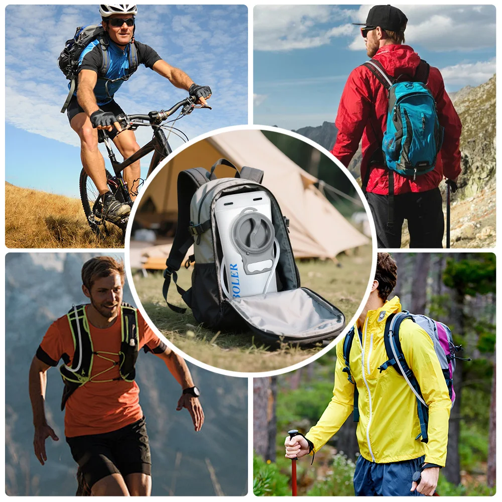 NEWBOLER Sport-Wasserblase, Trinkrucksack, Aufbewahrungstasche, BPA-frei, tragbar, lebensmittelecht, zum Trinken im Freien, Camping, Wasserbeutel – Detail 3