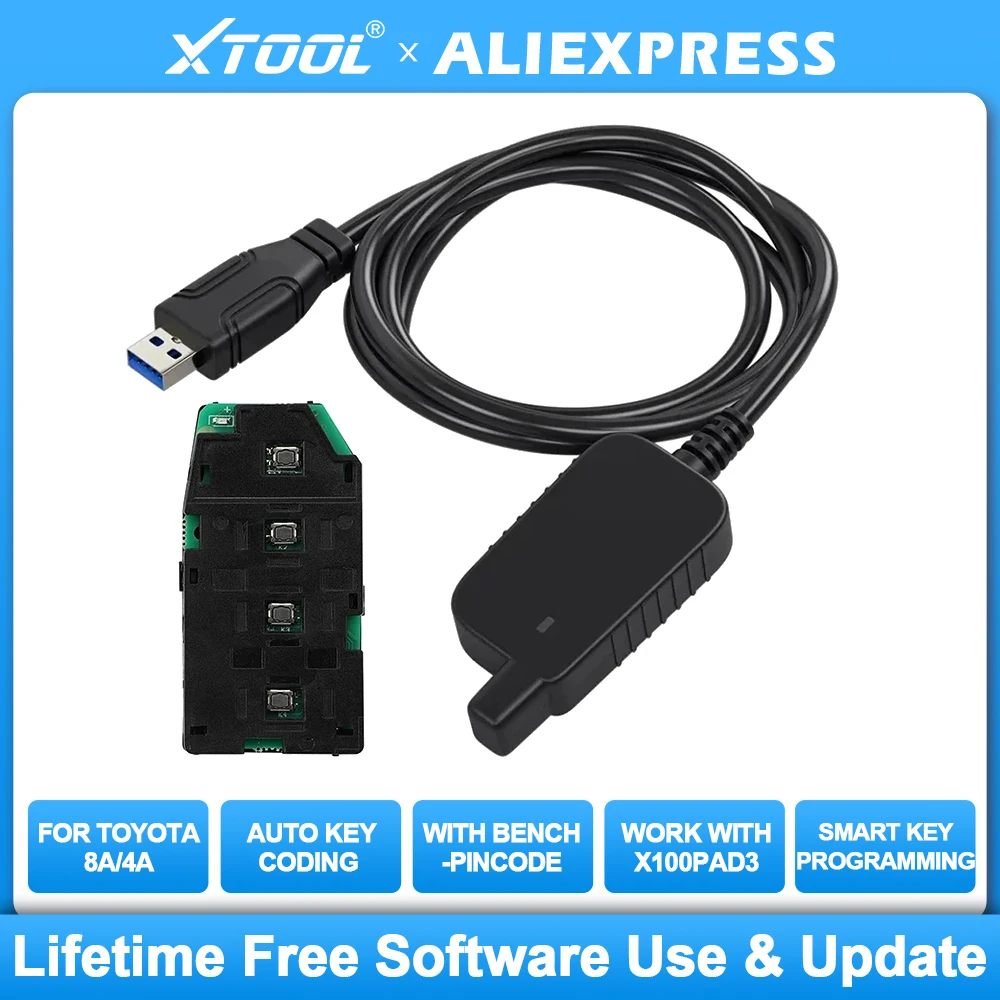 2025 XTOOL AnyToyo SK1 For Toyota 8A/4A Professional Smart Key Programming OBDII Auto Key Coding For Toyota With Bench-Pincode