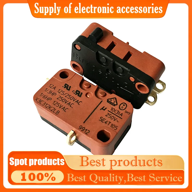 3 pins Microswitch X3C312K2LB Limiting current: 10A at 250V, 12A at 125/250V