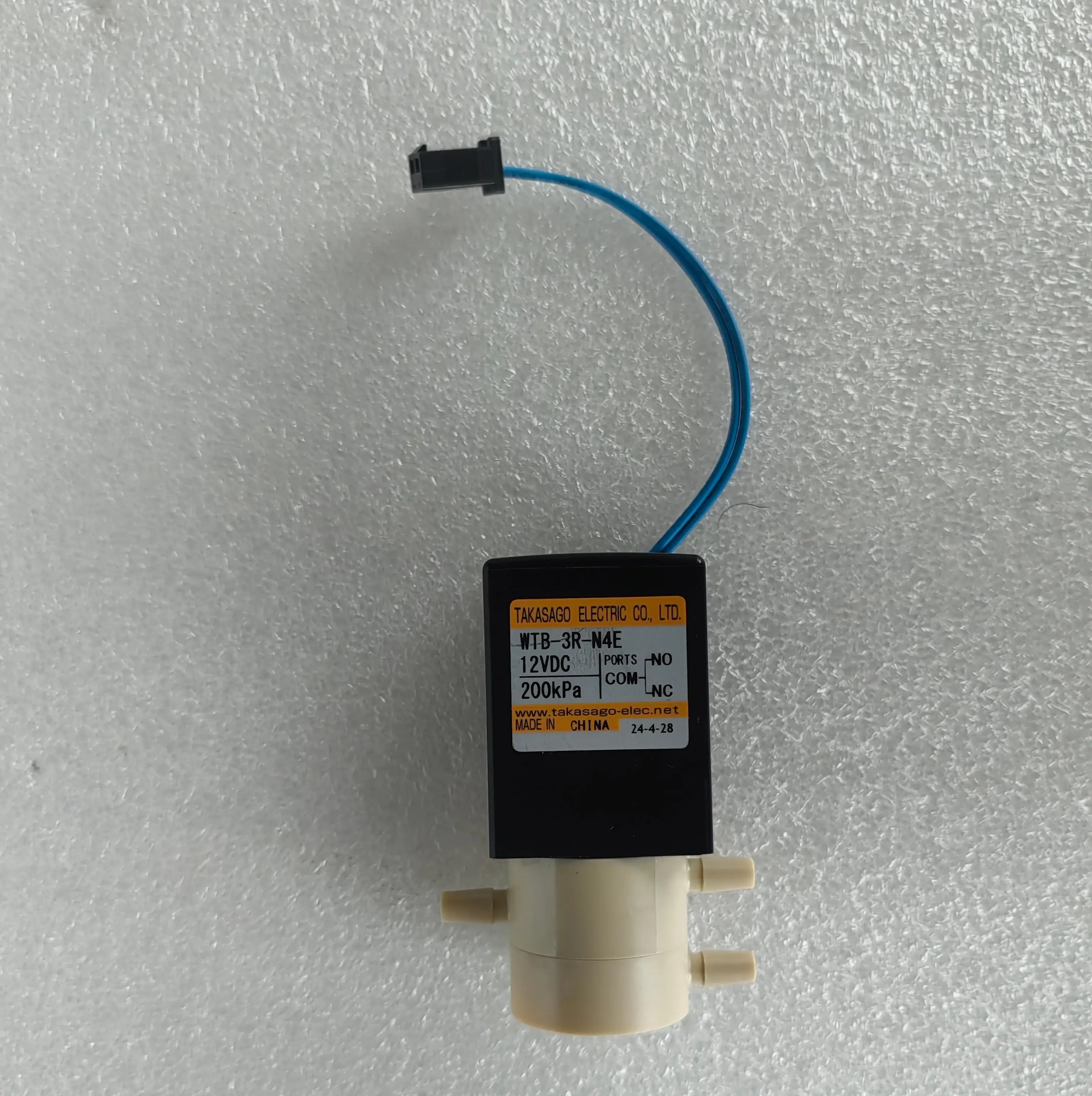 Original Mindray 3-way Valve Electromagnetic Diaphragm Valve WTB-3R-N4E 801-BA38-00011-00 for Mindray Biochemical Instrument