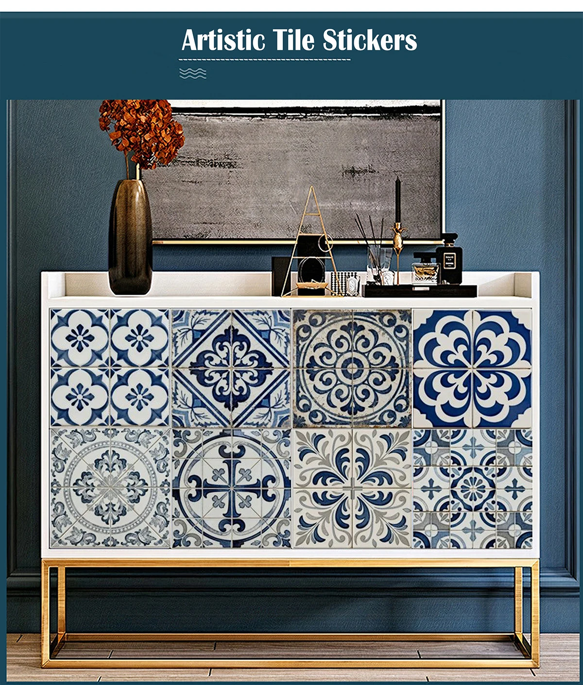 20pcs Oil Proof Kitchen Furnitur Wall Stickers Self Adhesive Papel De Parede Bathroom Tile 3D Waterproof Vinyl Cabinet Wallpaper