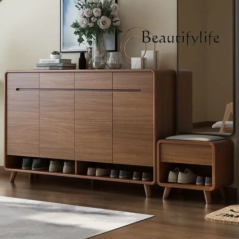 

Living Room Wood Shoe Rack Storage Organizer Shoe Rack Cabinets Tote Bag Entrance Side Furniture Armoires De Salon Mats Home