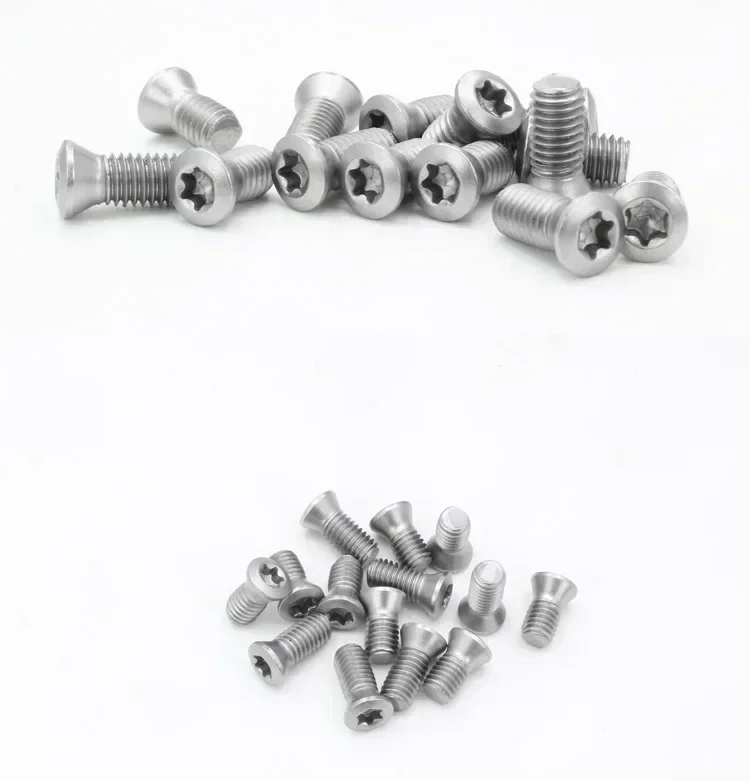 CNC sekrup Torx M1.6 M1.8 M2.0 M2.2 M2.5 M3.0 M3.5 M4.0 M5.0 M6.0 pemegang alat bubut Set sekrup + 1 obeng CNC