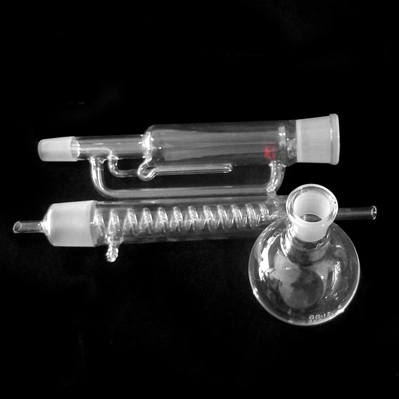 Imagem -02 - Extrator de Gordura Soxhlet em Forma de Cobra Borosilicato Alto Destilação Grossa Frasco de Fundo Liso 150 ml 250 ml 500 ml 1000 ml 2000ml