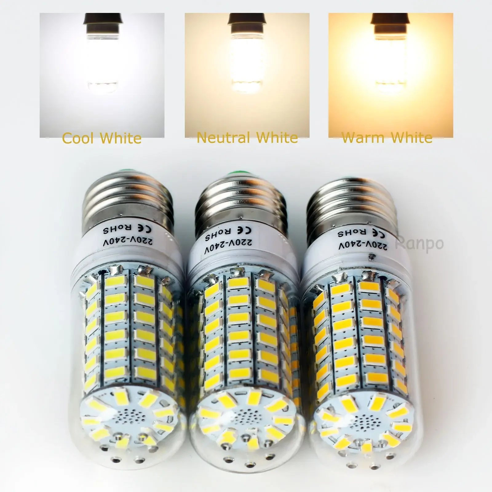 LED Bulb SMD5730 220V 24 36 48 56 69 72LED 5.5W 7W 9W 12W 15W E14 E27 G9 B22 Interface Warm White Light Suitable for Any Place