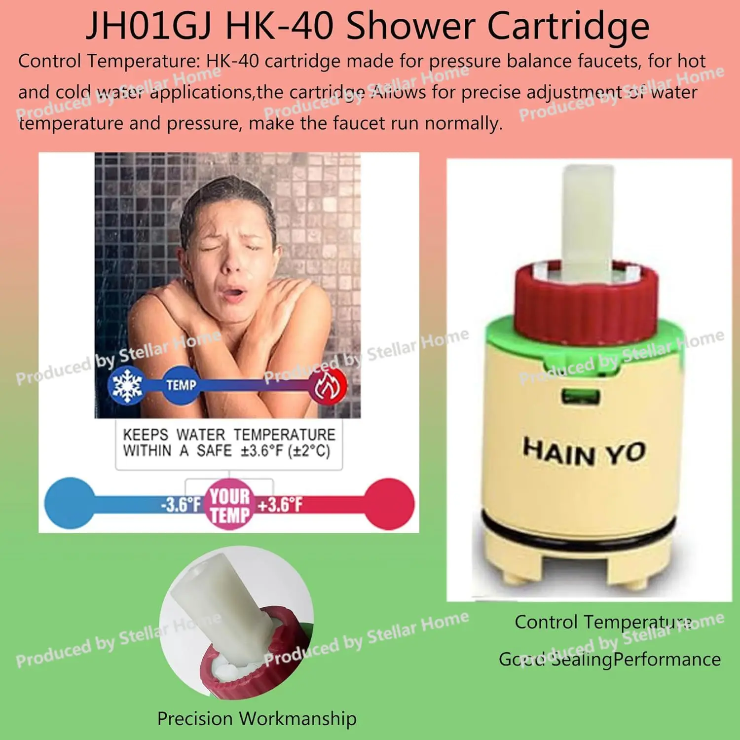 JH01GJ HK-40 Faucet Cartridge North American Pressure Balancing Spool