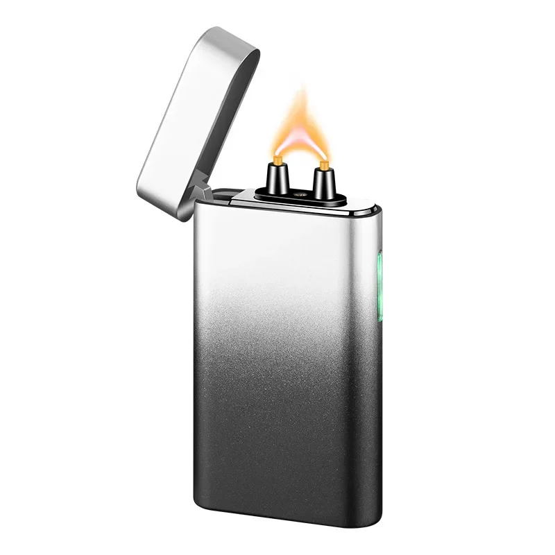 Powerful Rechargeable Flame USB Lighter Electric Plasma Arc Lighter Finger Touch Windproof Metal Cigarette Lighter Smoking Tool