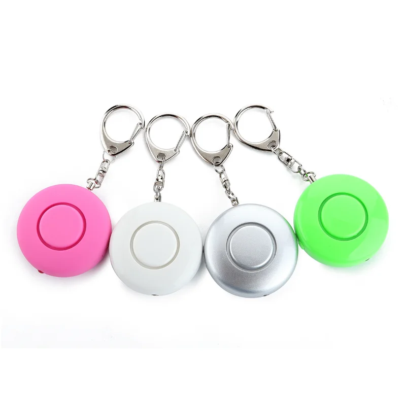 

2pcs 130 DB Decibel Alarm Portable Emergency Girl Safety Alarm With LED Iight Safety Key Chain Pedal Wolf Proof