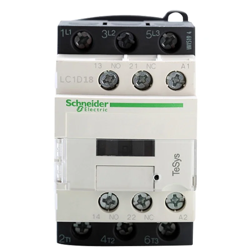 Schneider 3 Phase 3-Pole Contactor 220V AC 50/60Hz LC1D09-38A with Coil Voltage Options 24V-380V for Electrical Control Systems