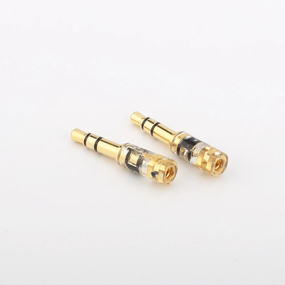One Pair Gold Plated MMCX/0.78mm Female to 3.5mm Male Converter Adapter for t1 t5p D600 D7100 Z1 Z1R FOCAL ELLEAR Headphones