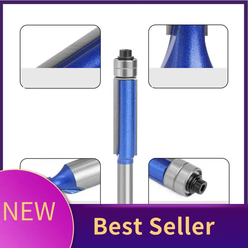 

ABHI-4 Pcs 6.35Mm Shank Milling Cutter Flush Trim With Bearing Router Bit Set For Woodworking