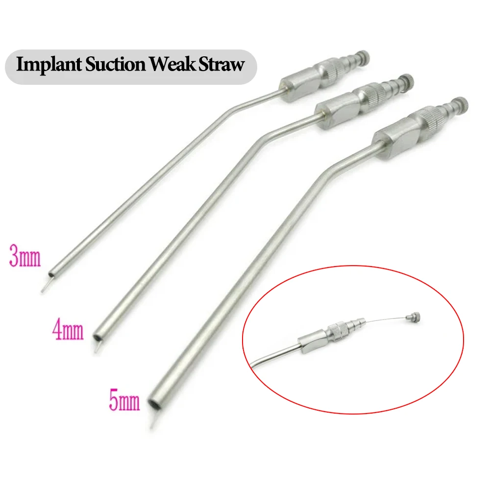 Stainless Steel Dental Implant Weak Straw Implants Sucker Pipettes Dental Surgery Aspirator Suction Tube Laboratory Tube Tools