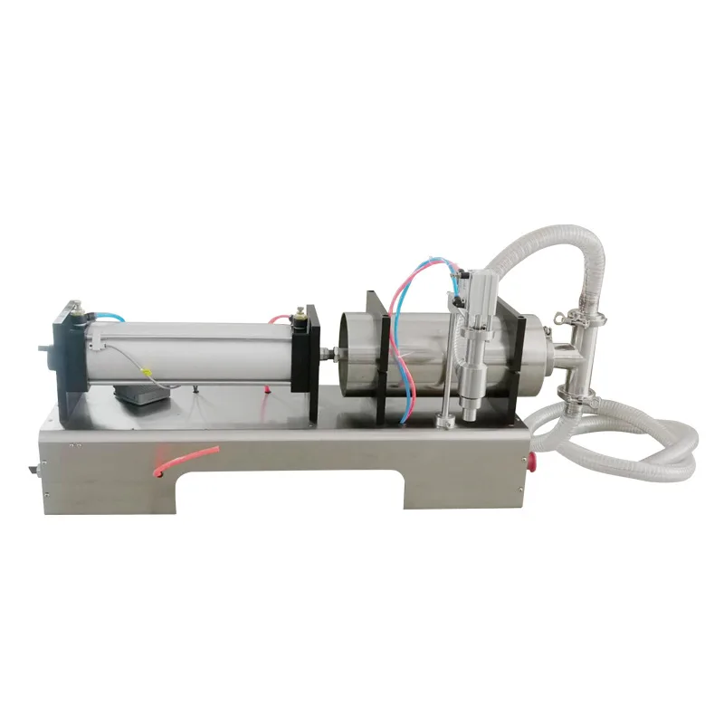 Semi-Automatic Volumetric Piston Liquid Filling Machine 5000ml Single-Head for Food Daily Chemical Disinfectant Self-Priming