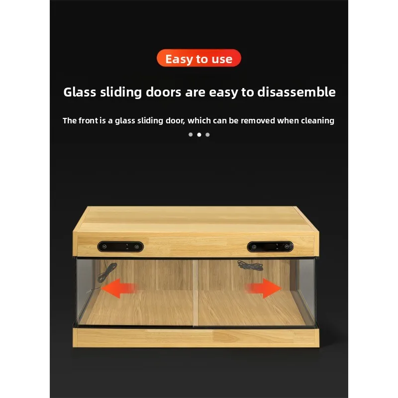 Climbing pet incubator, tortoise feeding box, palace-guarding lizard temperature-controlled tortoise solid wood timing incubator