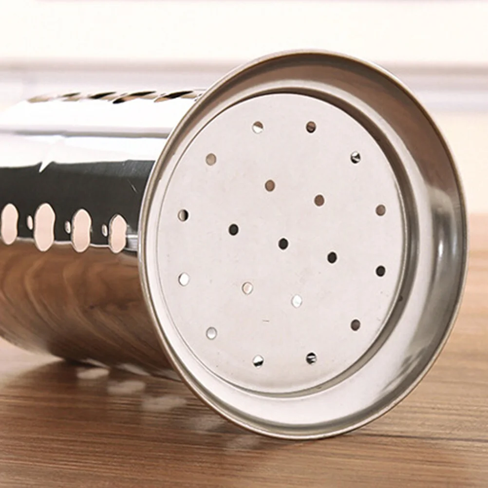 

Stainless Steel Chopsticks Holder Thickened Utensil Organizer With Drain Holes Kitchen Countertop Storage Rack Cooking Tool
