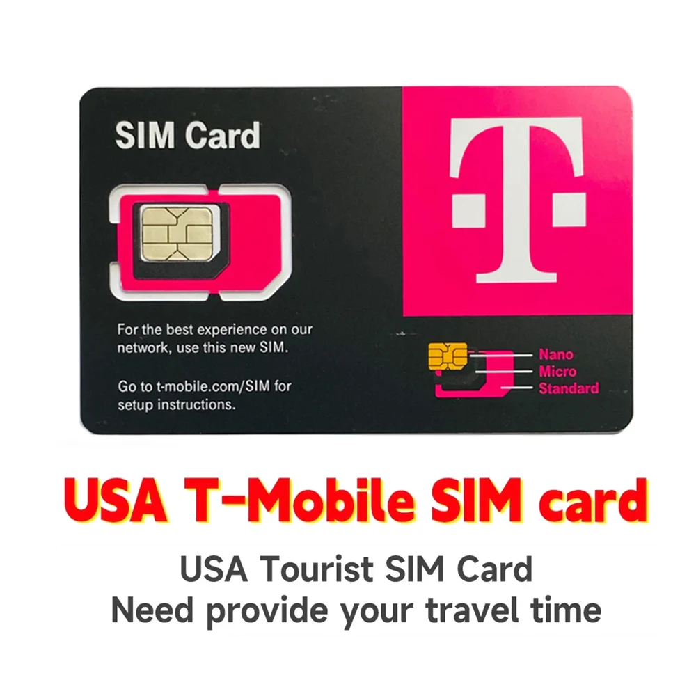 США T-Mobile неограниченное количество данных SMS-вызов SIM-карта (Канада, Миксико 5 ГБ) США, Канада, Мексика, предоплаченная карта мобильного телефона, Интернет-карта данных