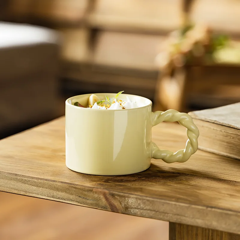 

Minimalist Ceramic Mug Small Batch Coffee Cup Office Tea Cup for Home Breakfast Afternoon Tea