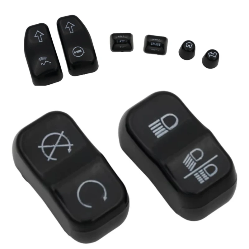 Motorcycle Hand Control Switch Cap Buttons Cover For Harley 2014 - 17 FLHTCUTG FLHTCUI 15 - 16 FLHTCUL FLRT FLHTKL 16 - 18 FLTRU