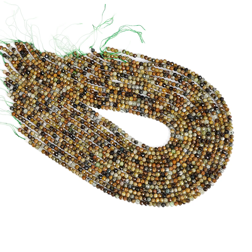 نادر الطبيعية 4 مللي متر العقيق الأخضر الخرز 64-الأوجه تألق Rondelles لفرورة الثروة الريكي صنع المجوهرات أحجار كريمة فريدة من نوعها #5