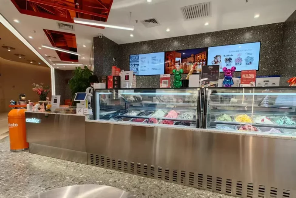 

Commercial ice cream display refrigeration equipment