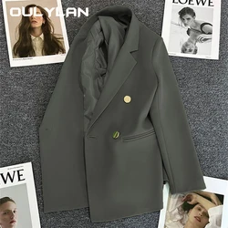 Women's Blazers Spring Autumn Korean Fasion Luxury Female Office Lady Clothes Candy Color Casual Women's Jacket Coats