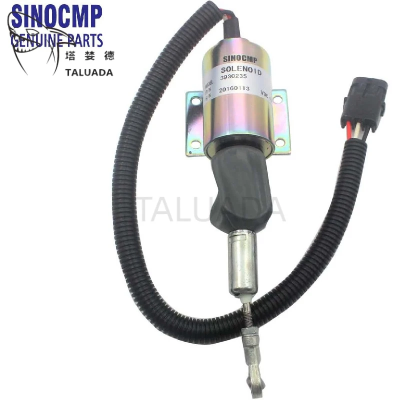 3930235 Fuel Shutdown Solenoid For 3930235 Shut Off Solenoid 12V 24V Excavator Parts